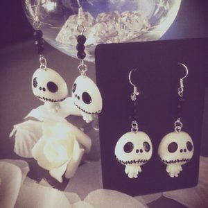 boucle d'oreille , earring skull